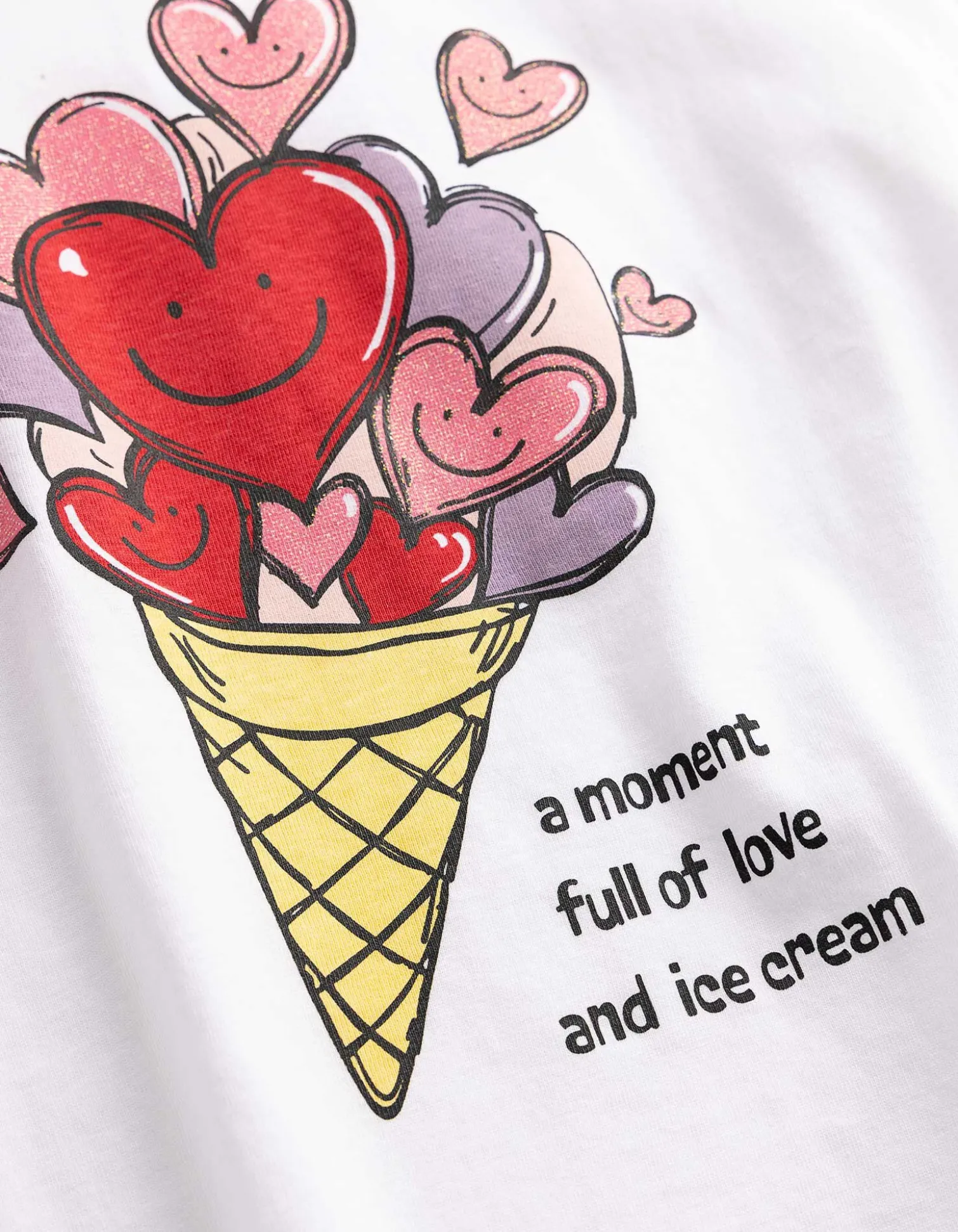 T-Shirt - Frontprint - weiß