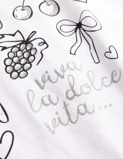T-Shirt - Frontprint - weiß