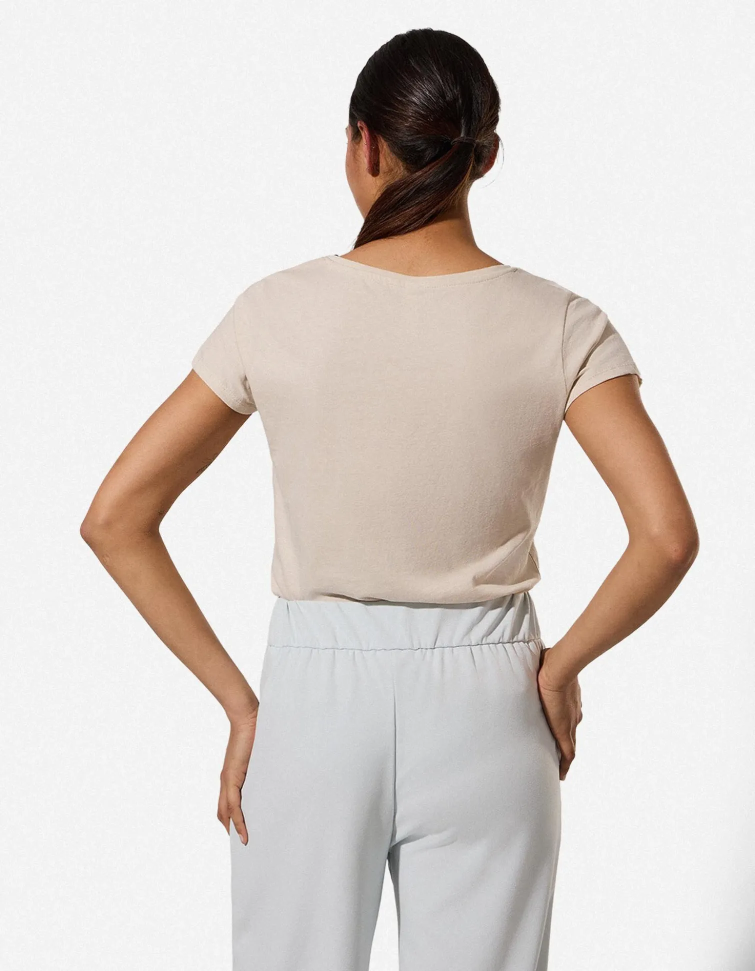 T-Shirt - Glitzerprint - Beige