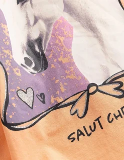 T-Shirt - Glitzerprint - orange
