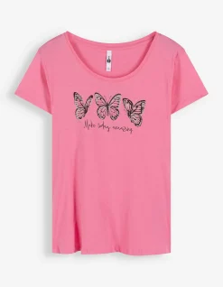 T-Shirt - Glitzerprint - pink