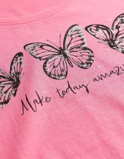 T-Shirt - Glitzerprint - pink