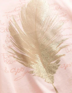 T-Shirt - Glitzerprint - rosa
