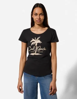 T-Shirt - Glitzerprint - schwarz