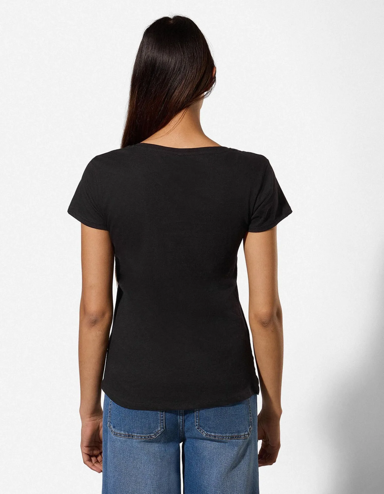 T-Shirt - Glitzerprint - schwarz