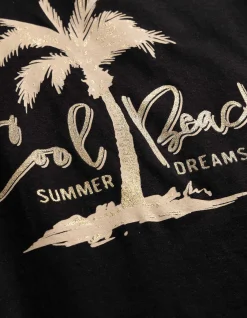 T-Shirt - Glitzerprint - schwarz