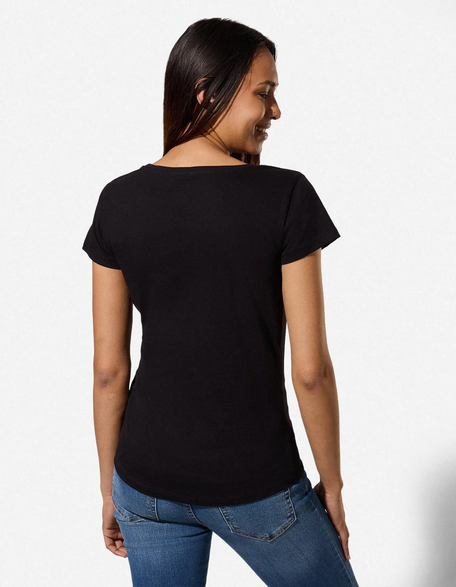 T-Shirt - Glitzerprint - schwarz