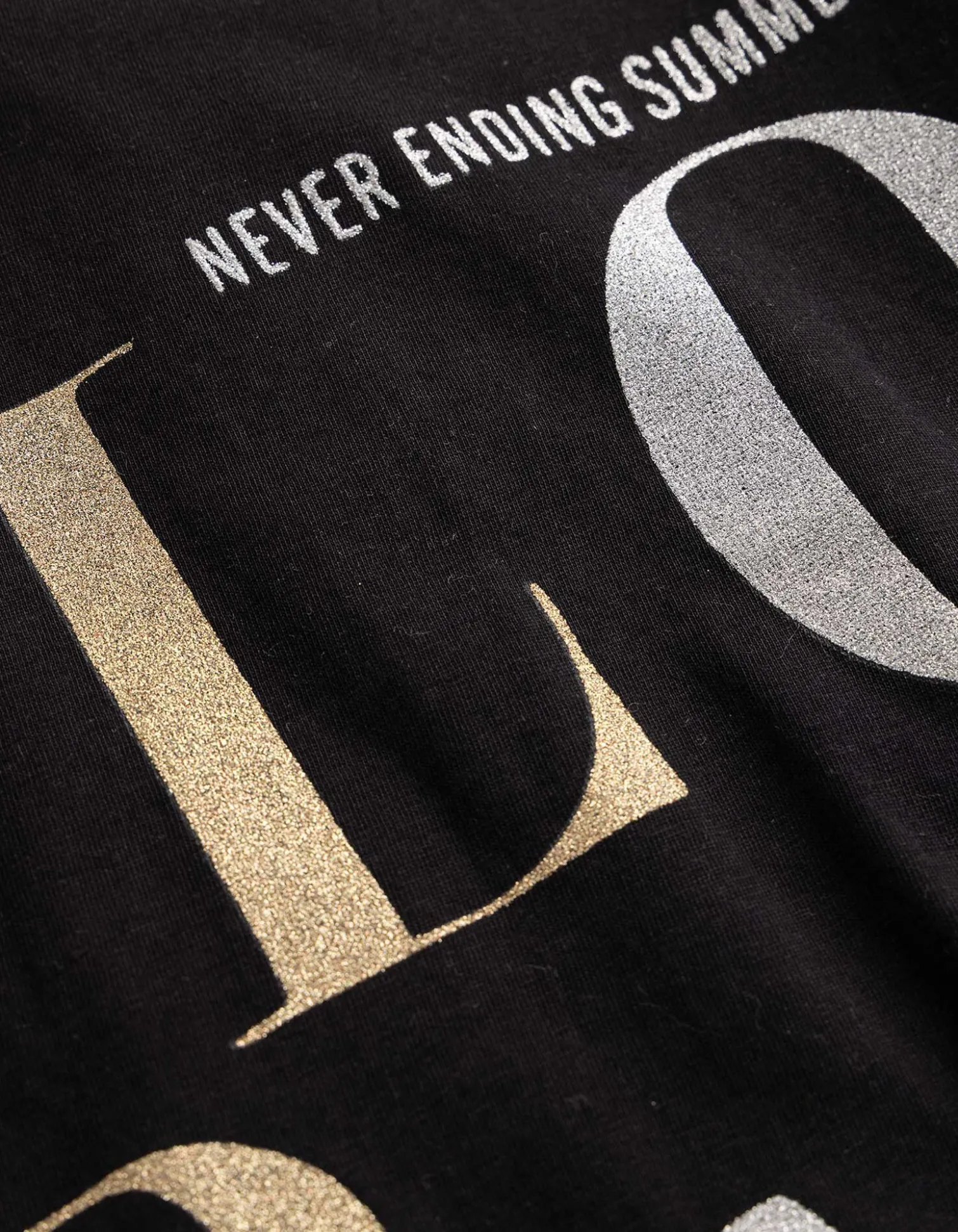 T-Shirt - Glitzerprint - schwarz