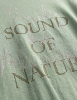 T-Shirt - Glitzerprint - türkis