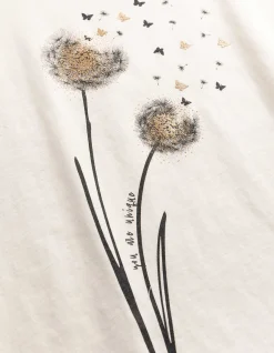 T-Shirt - Glitzerprint - weiß