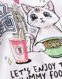 T-Shirt - Glitzerprint - weiß