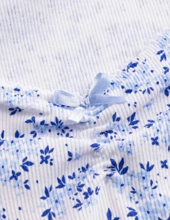 T-Shirt - Herz-Ausschnitt - weiß