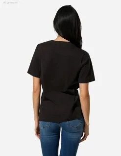 T-Shirt - Häkelspitze - schwarz
