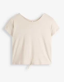 T-Shirt - Knotendetail - Beige