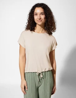 T-Shirt - Knotendetail - Beige