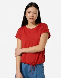 T-Shirt - Knotendetail - Orange