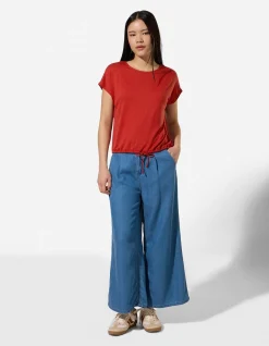 T-Shirt - Knotendetail - Orange