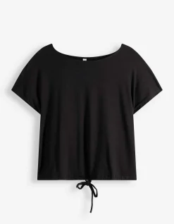 T-Shirt - Knotendetail - schwarz
