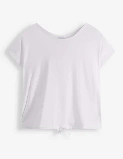 T-Shirt - Knotendetail - weiß