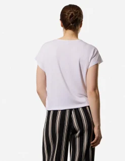 T-Shirt - Knotendetail - weiß