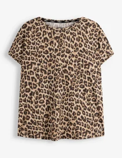 T-Shirt - Leopardenmuster - beige
