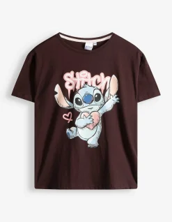 T-Shirt - Lilo & Stitch - dunkellila