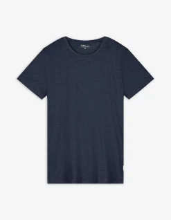 T-Shirt - Meliert - dunkelblau