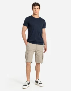 T-Shirt - Meliert - dunkelblau