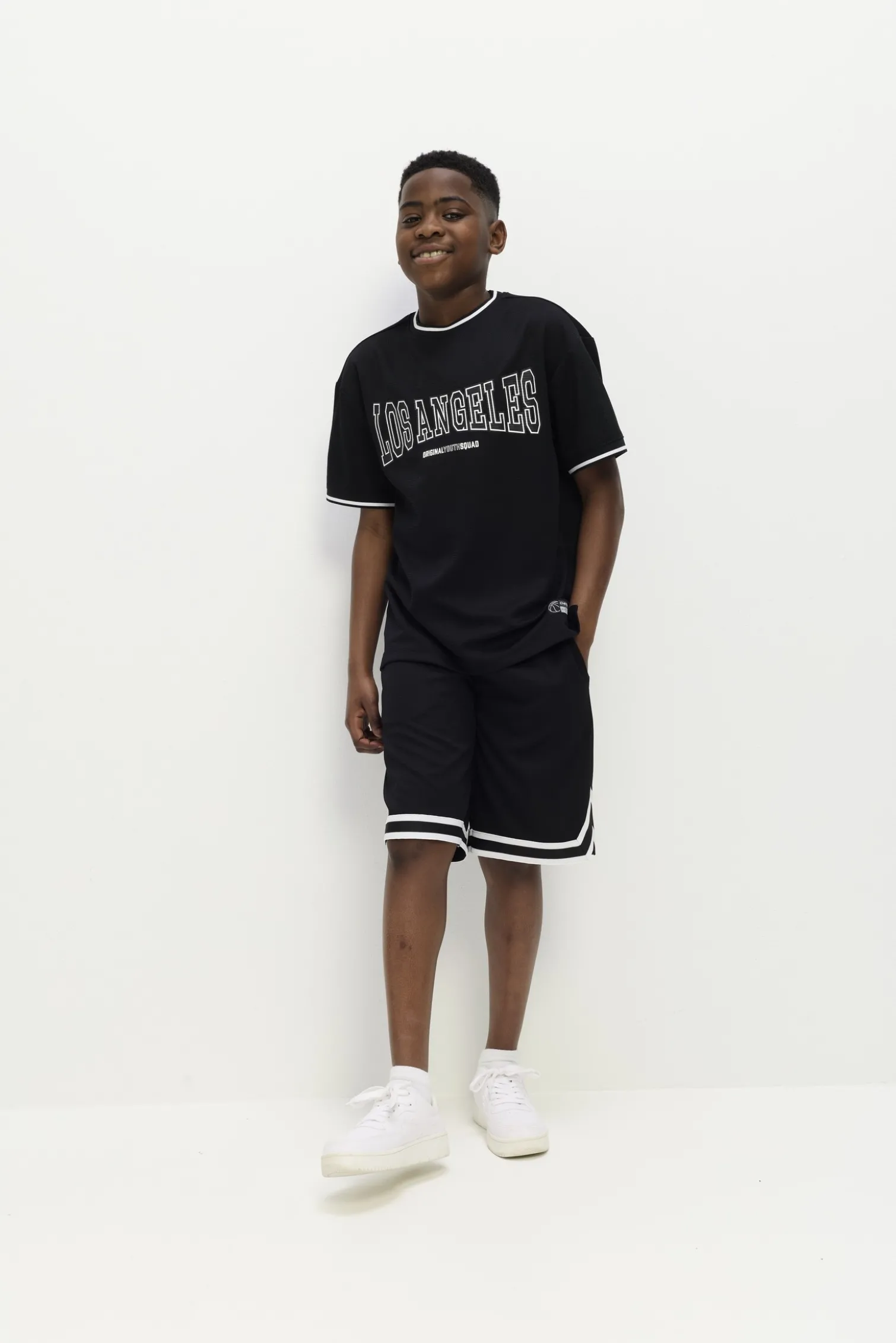 T-Shirt - Mesh - schwarz