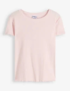 T-Shirt - Muschelsaum - rosa