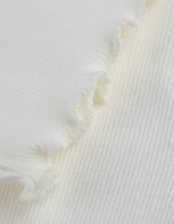 T-Shirt - Muschelsaum - weiß