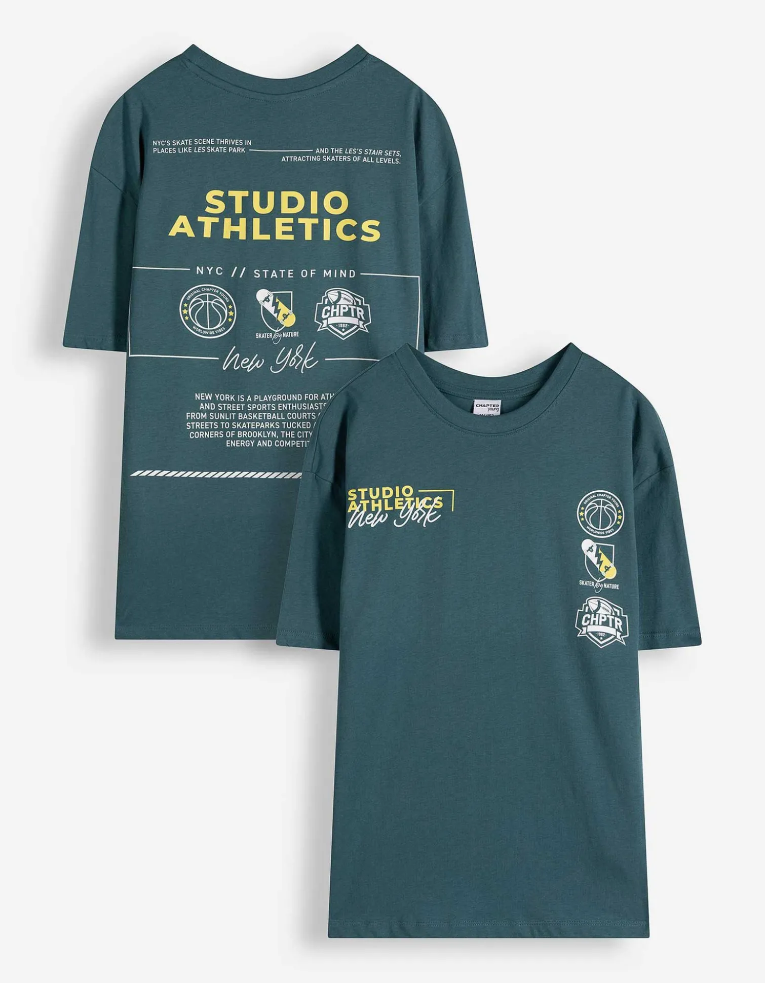 T-Shirt - Oversized Fit - dunkelgrün