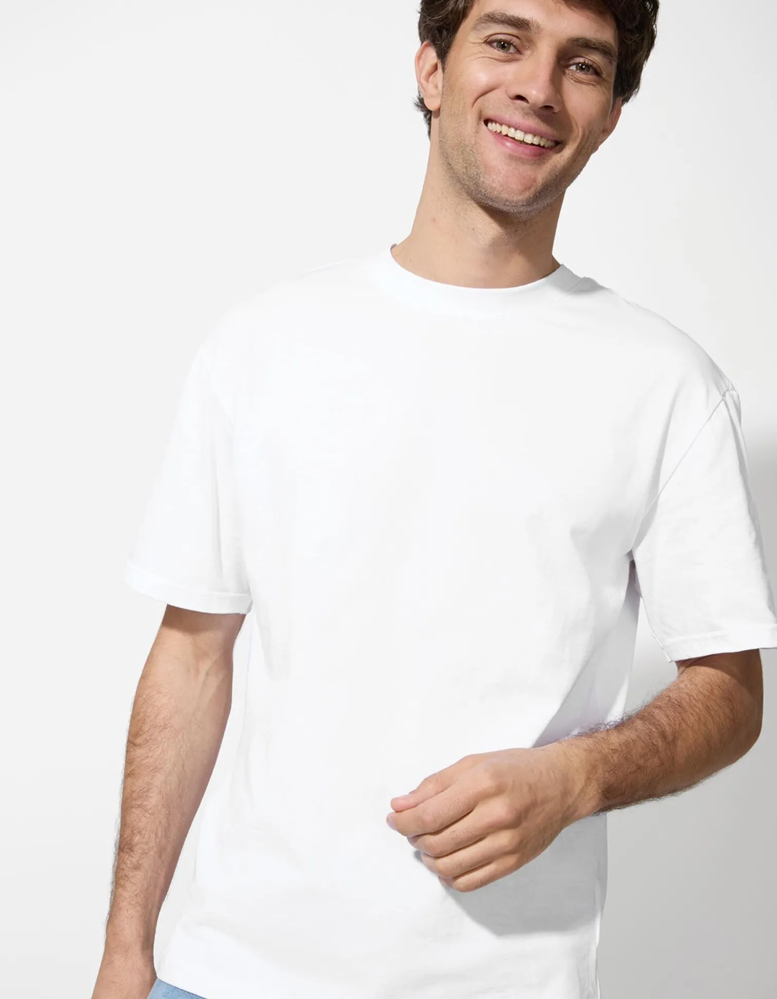 T-Shirt - Oversized Fit - weiß