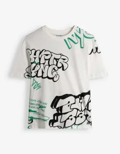 T-Shirt - Oversized Fit - weiß