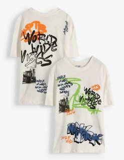 T-Shirt - Oversized Fit - weiß
