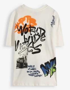 T-Shirt - Oversized Fit - weiß
