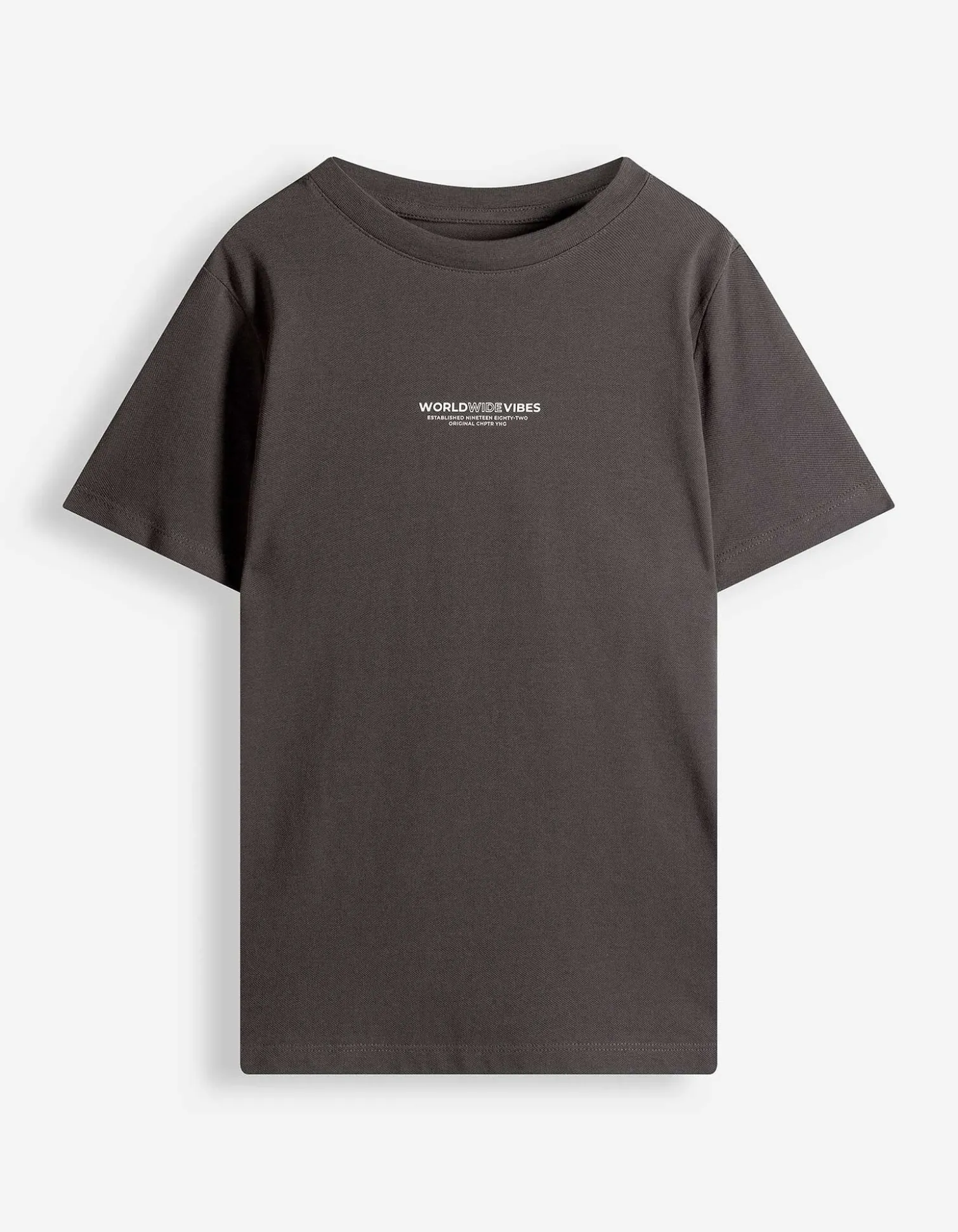 T-Shirt - Piqué - dunkelgrau