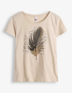 T-Shirt - Print - Beige
