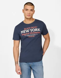 T-Shirt - Print - dunkelblau