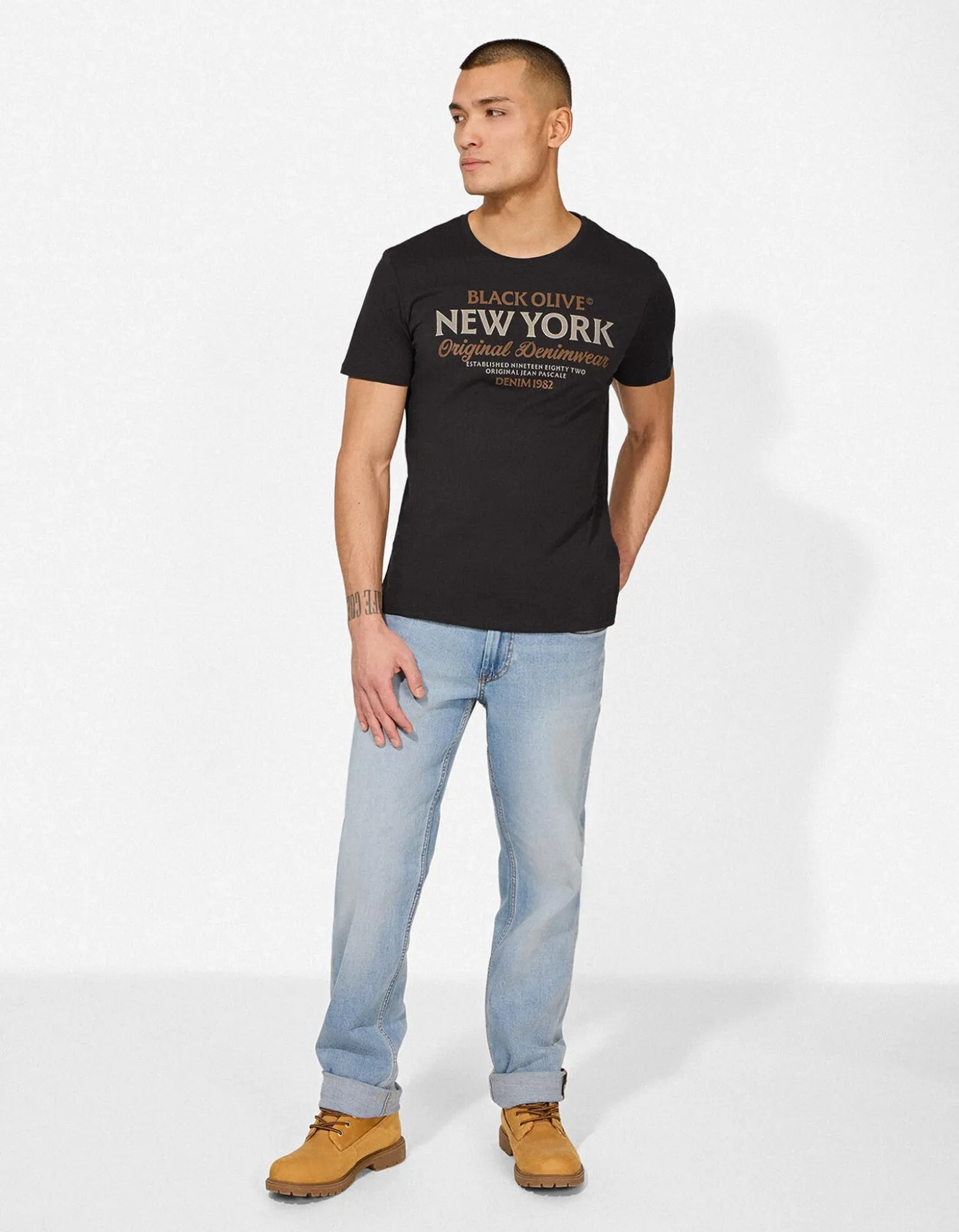 T-Shirt - Print - dunkelgrau