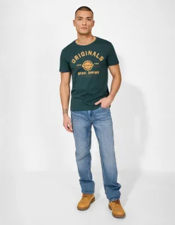 T-Shirt - Print - dunkelgrün