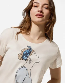 T-Shirt - Print - weiß