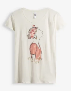 T-Shirt - Print - weiß
