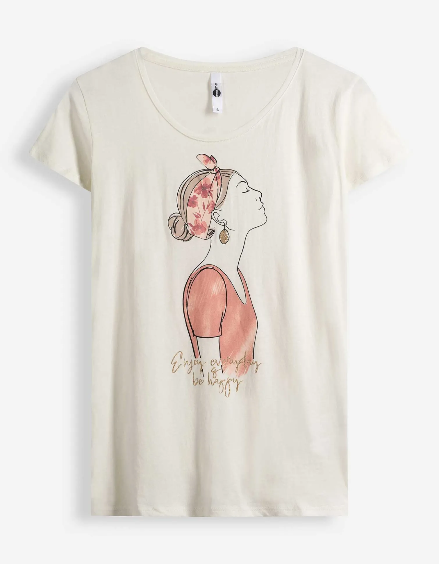 T-Shirt - Print - weiß