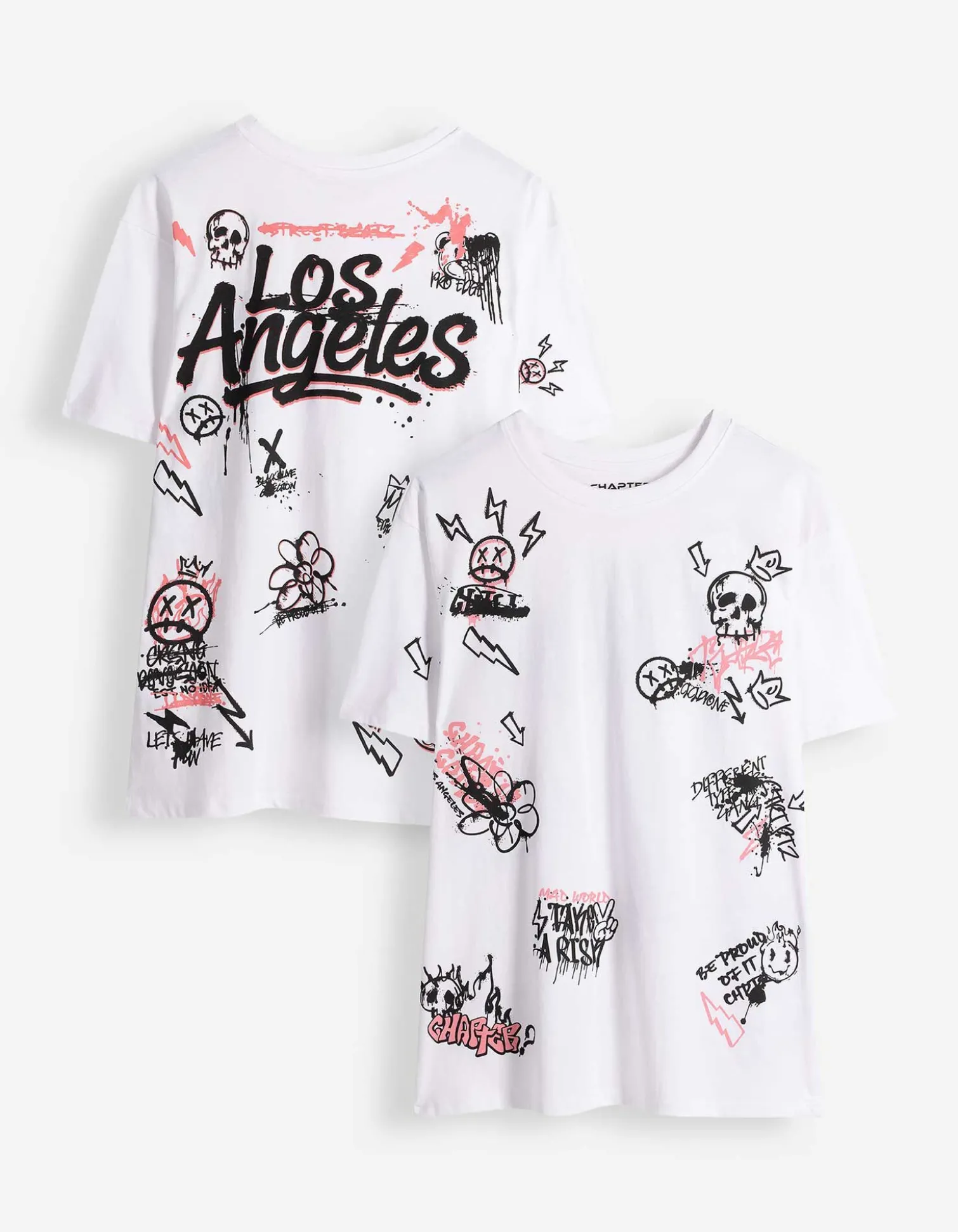 T-Shirt - Print - weiß