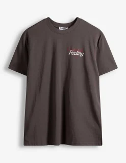 T-Shirt - Rückenprint - dunkelgrau