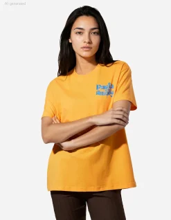 T-Shirt - Rückenprint - gelb