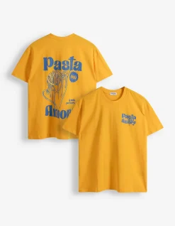 T-Shirt - Rückenprint - gelb