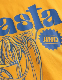 T-Shirt - Rückenprint - gelb