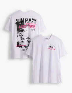 T-Shirt - Rückenprint - weiß